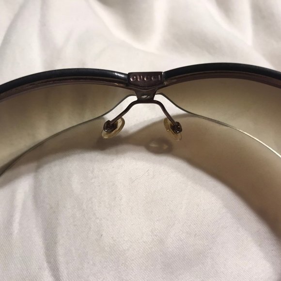 SUPER SALE!  Gucci Shield Gradient Sunglasses - Bronze main image 8